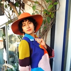 Orange Felt Floppy Hat SOLD!